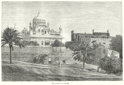 El Palacio de Lahore (grabado) de English School