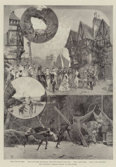 La pantomima "Robinson Crusoe," en el Lyceum de English School