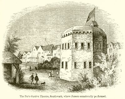 Teatro Paris Garden, Southwark, donde Jonson ocasionalmente actuaba de English School