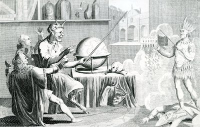 El Parlamento disuelto, o el Diablo convertido en adivino, grabado por G. Terry, circa 1774 de English School