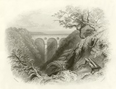 El Puente y Barranco de Peaths, Berwickshire de English School