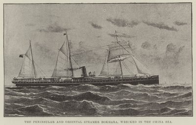 El Vapor Peninsular y Oriental Bokhara, naufragado en el Mar de China de English School