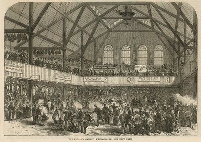 El mercado del pueblo, Whitechapel, Londres de English School