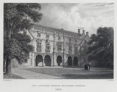 La Biblioteca Pepysian, Magdalen College, 1842 de English School