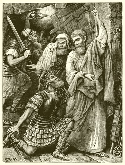 El carcelero filipense ante Pablo y Silas de English School