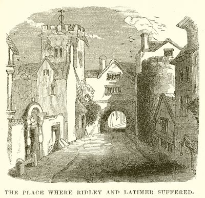 El lugar donde sufrieron Ridley y Latimer de English School