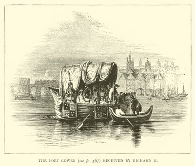 El poeta Gower recibido por Ricardo II de English School