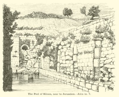 La piscina de Siloé, cerca de Jerusalén de English School