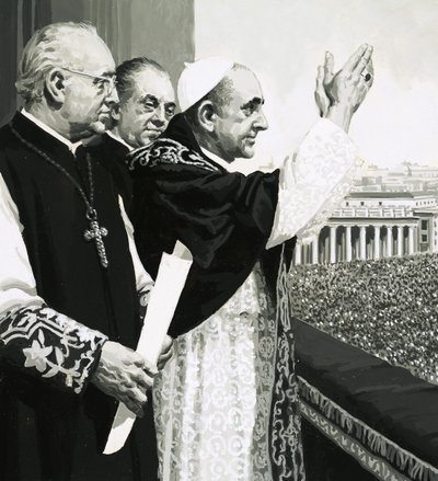 El Papa, saludando a las multitudes de English School