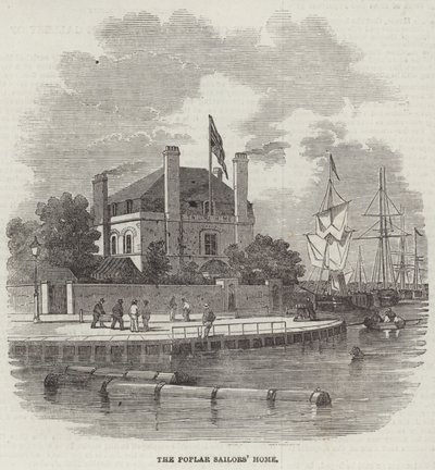 El Hogar de los Marineros de Poplar (grabado) de English School