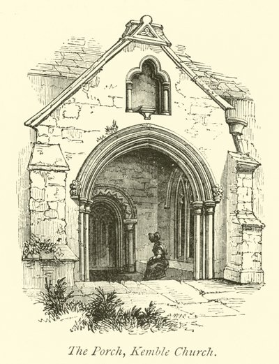 El pórtico de la iglesia de Kemble de English School