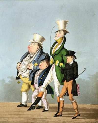 Los precios - Precio completo, medio precio, precio alto y precio bajo, grabado por George Hunt, publicado por Thomas McLean, 1827 de English School