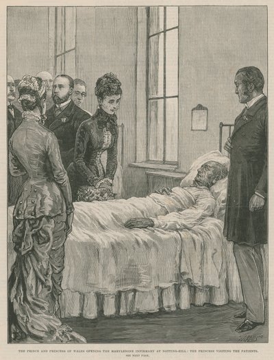 El Príncipe y la Princesa de Gales inaugurando el Marylebone Infirmary en Notting Hill de English School