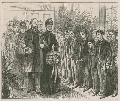 El Príncipe y la Princesa de Gales inaugurando el Instituto de Jóvenes Trabajadores, Whitechapel de English School