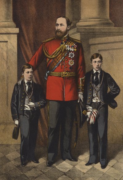 El Príncipe de Gales y sus hijos marineros de English School