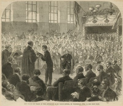 El Príncipe de Gales en la oposición de la Escuela de San Pablo de English School
