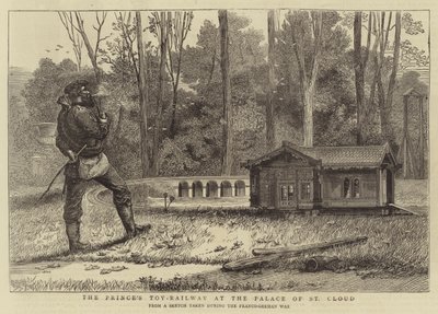 El ferrocarril de juguete del príncipe en el Palacio de St Cloud de English School