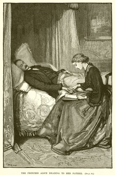La Princesa Alicia leyendo a su padre de English School