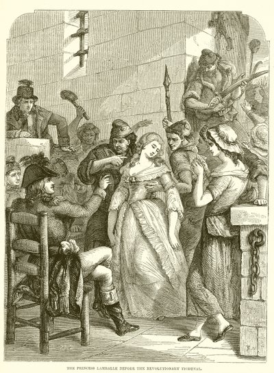 La princesa Lamballe ante el Tribunal Revolucionario de English School