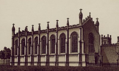Capilla del Proprietary College, Cheltenham (litografía) de English School