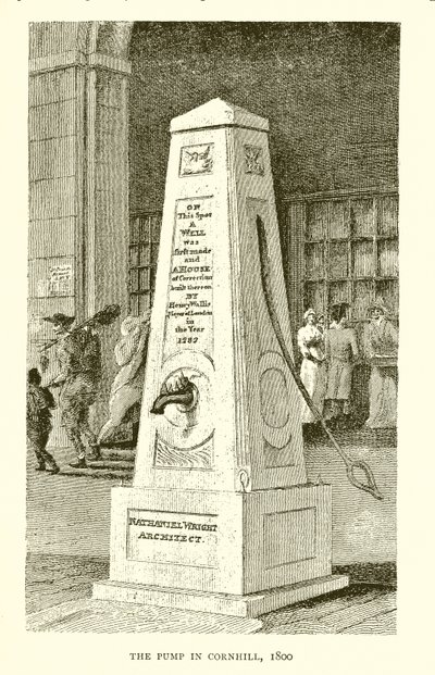 La bomba en Cornhill, 1800 de English School