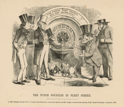 La fuente Punch en Fleet Street de English School