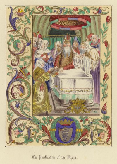 La Purificación de la Virgen (litografia en color) de English School