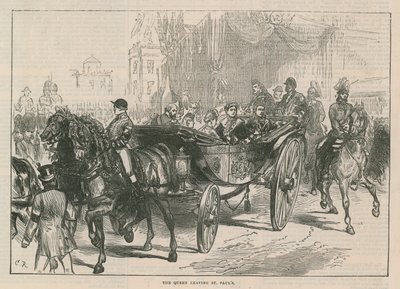 La Reina saliendo de St Pauls de English School