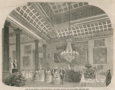 La Reina entrando en la Sala de Cena en Grosvenor House de English School