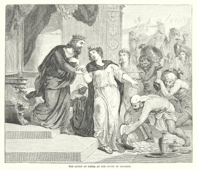 La reina de Saba en la corte de Salomón de English School