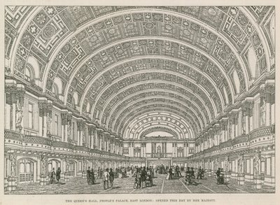 El Salón de la Reina, Palacio del Pueblo, Este de Londres, inaugurado hoy por Su Majestad de English School