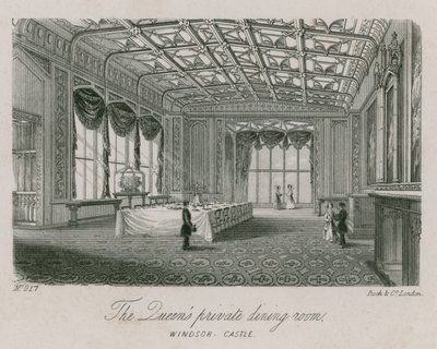 El comedor privado de la Reina en el Castillo de Windsor de English School