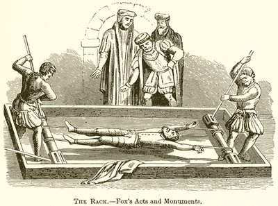 El potro de tortura.--Actos y Monumentos de Fox de English School