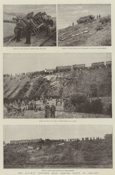 El desastre ferroviario cerca de Armagh, al norte de Irlanda de English School