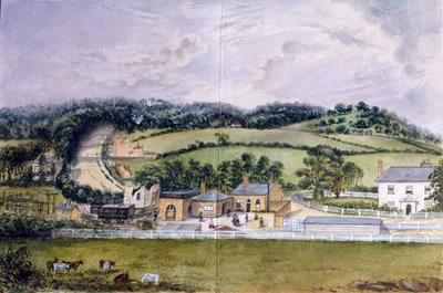 La terminal ferroviaria, Kent, c.1860 de English School