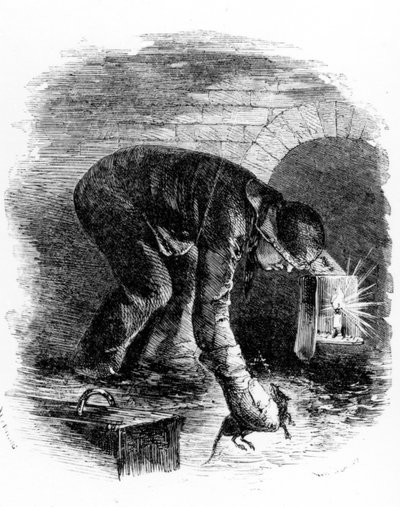 Los cazadores de ratas de las alcantarillas, ilustración de 