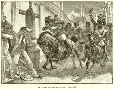 Los Sepoys Rebeldes en Delhi de English School