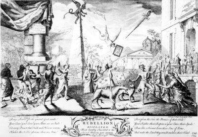 La rebelión mostrada, 1745 de English School
