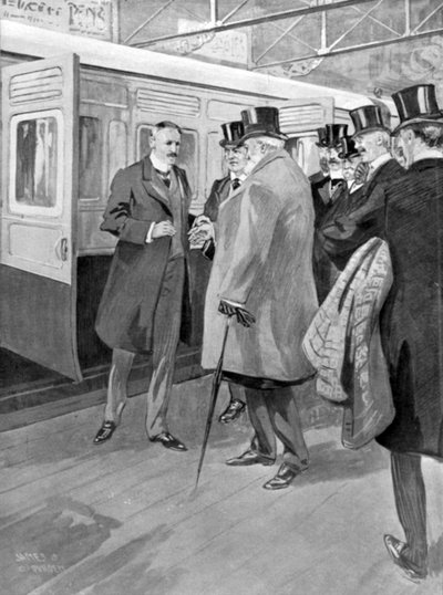 La recepción de Lord Milner, ilustración de The King, 1 de junio de 1901 de English School