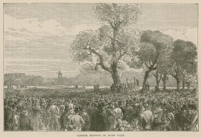 La Manifestación por la Reforma en Hyde Park, 6 de mayo de 1867 de English School