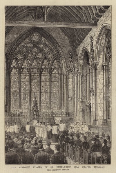 La Capilla Restaurada de Santa Etheldreda (Capilla de Ely) Holborn de English School