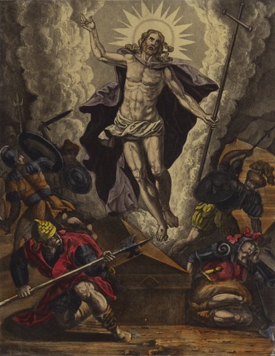 La Resurrección (litografia en color) de English School