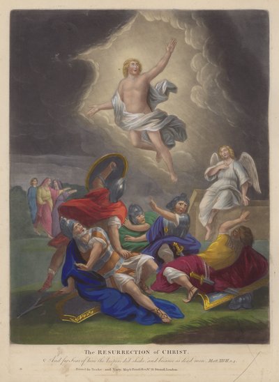 La Resurrección de Cristo (litografia en color) de English School