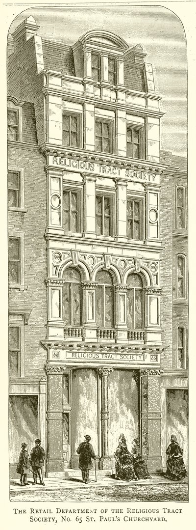 El departamento de ventas de la Sociedad de Tractos Religiosos, no. 65 St. Pauls Churchyard de English School