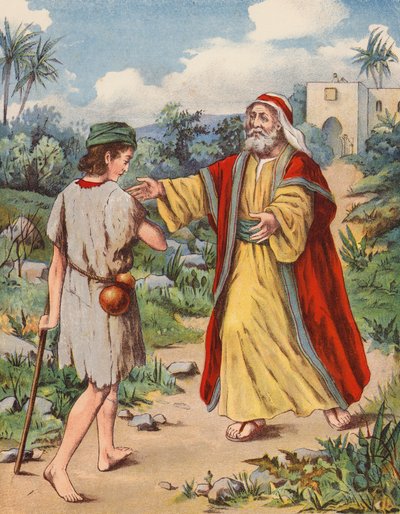 El regreso del hijo pródigo (litografía en color) de English School