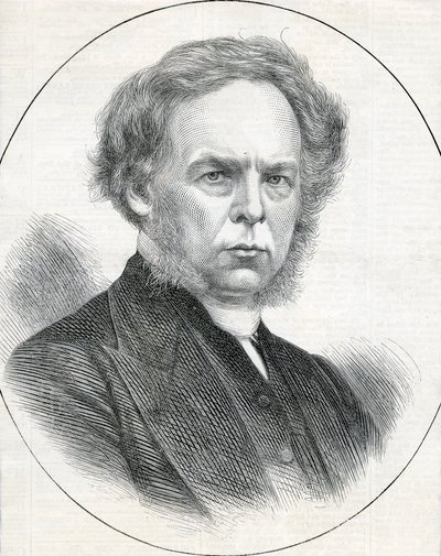El reverendo G. T Perks, presidente de la conferencia metodista wesleyana, 1873 de English School