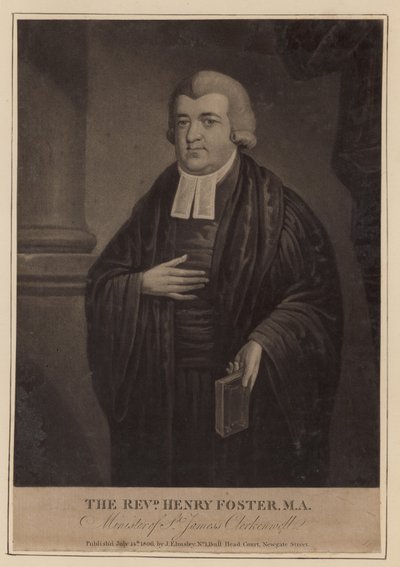 El Reverendo Henry Foster, Ministro de St James, Clerkenwell de English School