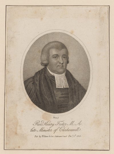 El Reverendo Henry Foster, ex Ministro de Clerkenwell de English School