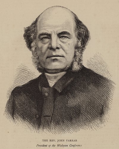 El Reverendo John Farrar (grabado) de English School