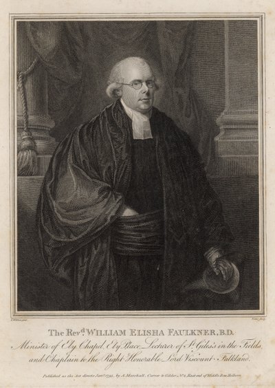 El Reverendo William Elisha Faulkner, Ministro de la Capilla de Ely, Ely Place, Londres de English School